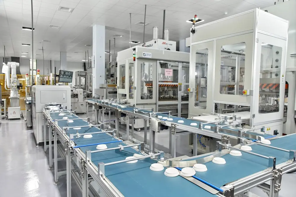 杯蓋自動輸送線 Lid conveying line